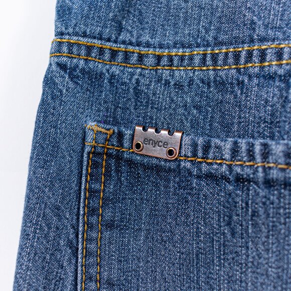 ENYCE Hip Hop Baggy Jeans 37 x 32 Y2K Embroidered Skater Wide Leg Streetwear - Picture 10 of 14